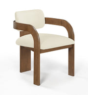 Cedra Velvet Performance Fabric Upholstered Dining Chair in Cream, Set of 2 - 33051Cream-C