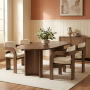 Cedra Velvet Performance Fabric Upholstered Dining Chair in Cream, Set of 2 - 33051Cream-C
