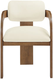 Cedra Velvet Performance Fabric Upholstered Dining Chair in Cream, Set of 2 - 33051Cream-C