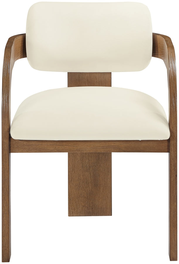 Cedra Velvet Performance Fabric Upholstered Dining Chair in Cream, Set of 2 - 33051Cream-C