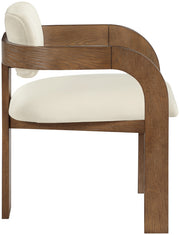 Cedra Velvet Performance Fabric Upholstered Dining Chair in Cream, Set of 2 - 33051Cream-C