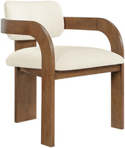 Cedra Velvet Performance Fabric Upholstered Dining Chair in Cream, Set of 2 - 33051Cream-C