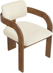 Cedra Velvet Performance Fabric Upholstered Dining Chair in Cream, Set of 2 - 33051Cream-C