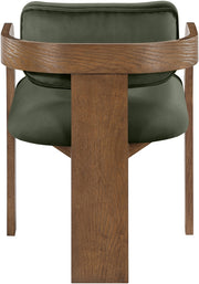 Cedra Velvet Performance Fabric Upholstered Dining Chair in Green, Set of 2 - 33051Green-C