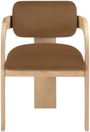 Cedra Velvet Performance Fabric Upholstered Dining Chair in Saddle, Set of 2 - 33050Saddle-C