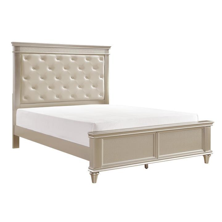 Celandine Silver Queen Panel Bed - Gate FurnitureQueen Bed
