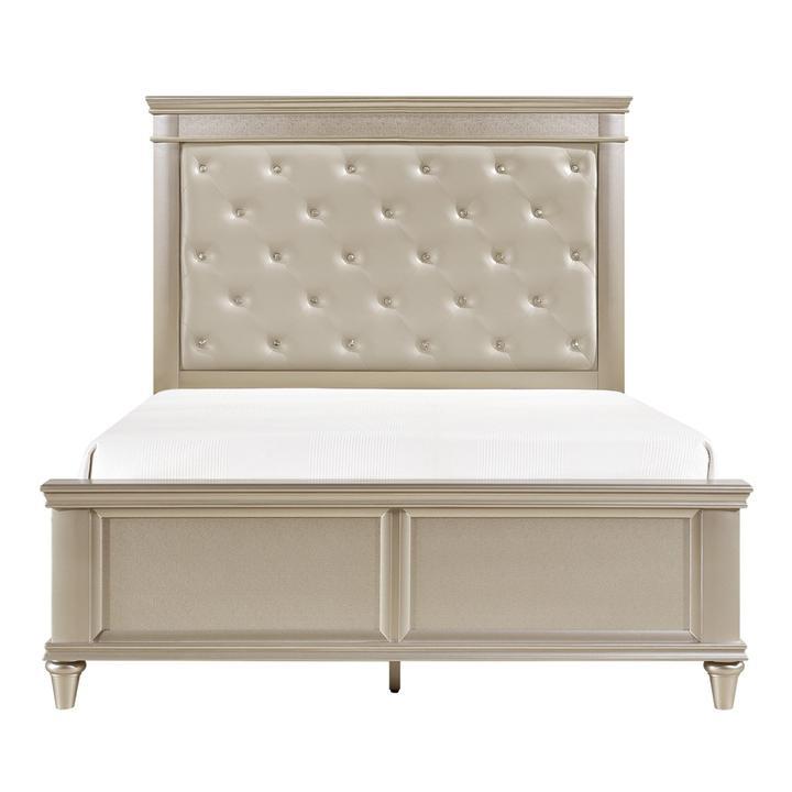 Celandine Silver Queen Panel Bed - Gate FurnitureQueen Bed