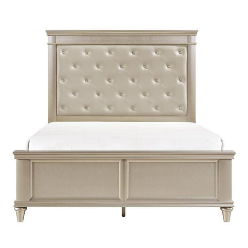 Celandine Silver Queen Panel Bed - Gate FurnitureQueen Bed