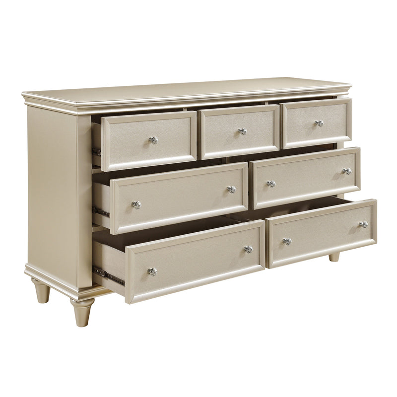 Celandine Silver Upholstered Panel Bedroom Set - Gate FurnitureBedroom Set