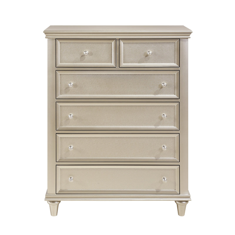 Celandine Silver Upholstered Panel Bedroom Set - Gate FurnitureBedroom Set