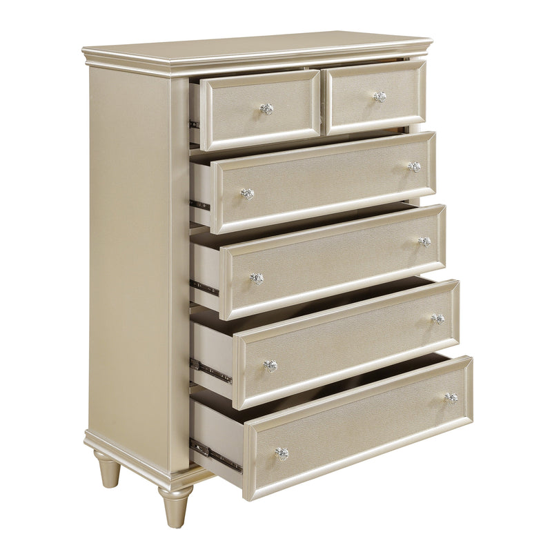 Celandine Silver Upholstered Panel Bedroom Set - Gate FurnitureBedroom Set