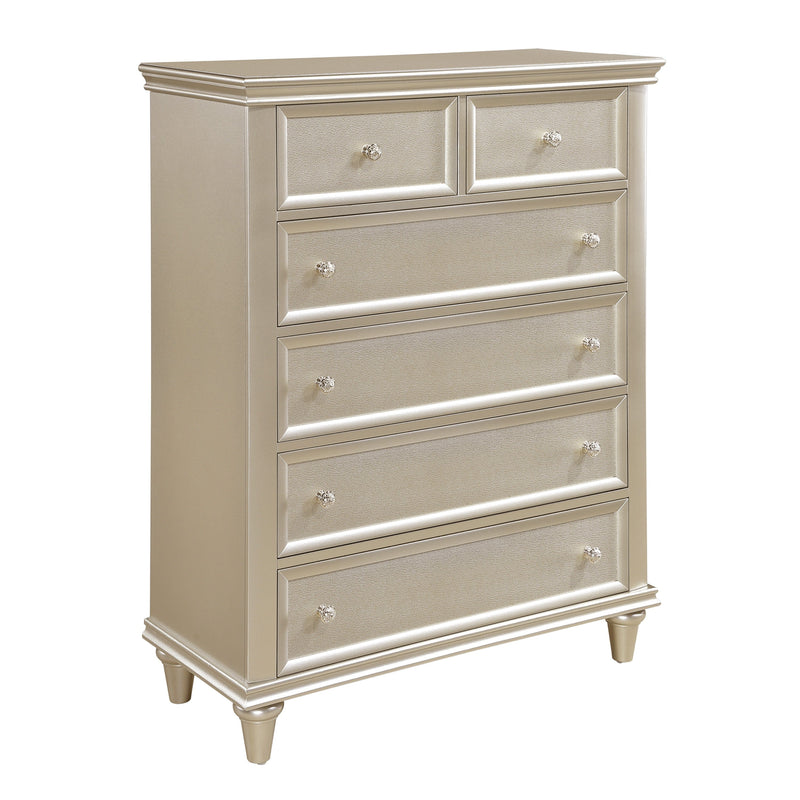 Celandine Silver Upholstered Panel Bedroom Set - Gate FurnitureBedroom Set