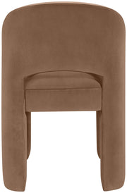 Celine Velvet Performance Fabric Upholstered Dining Chair in Brown, Set of 2 - 88013Brown-C
