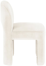 Celine Velvet Performance Fabric Upholstered Dining Chair in Cream, Set of 2 - 88013Cream-C