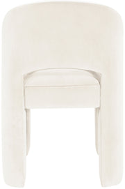 Celine Velvet Performance Fabric Upholstered Dining Chair in Cream, Set of 2 - 88013Cream-C
