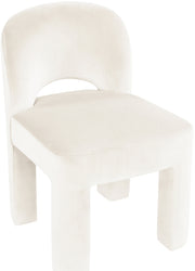 Celine Velvet Performance Fabric Upholstered Dining Chair in Cream, Set of 2 - 88013Cream-C