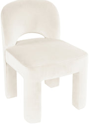 Celine Velvet Performance Fabric Upholstered Dining Chair in Cream, Set of 2 - 88013Cream-C