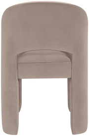 Celine Velvet Performance Fabric Upholstered Dining Chair in Taupe, Set of 2 - 88013Taupe-C