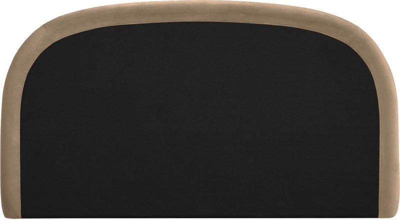 Celine Velvet Upholstered King Bed in Beige - CelineBeige-K