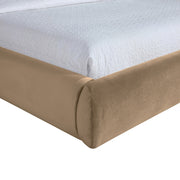 Celine Velvet Upholstered King Bed in Beige - CelineBeige-K