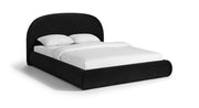 Celine Velvet Upholstered King Bed in Black - CelineBlack-K
