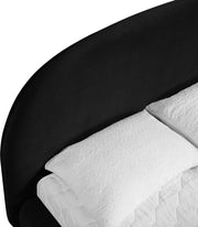 Celine Velvet Upholstered King Bed in Black - CelineBlack-K
