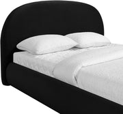 Celine Velvet Upholstered King Bed in Black - CelineBlack-K