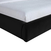 Celine Velvet Upholstered King Bed in Black - CelineBlack-K