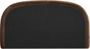 Celine Velvet Upholstered King Bed in Brown - CelineBrown-K