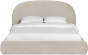 Celine Velvet Upholstered King Bed in Cream - CelineCream-K