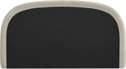 Celine Velvet Upholstered King Bed in Cream - CelineCream-K