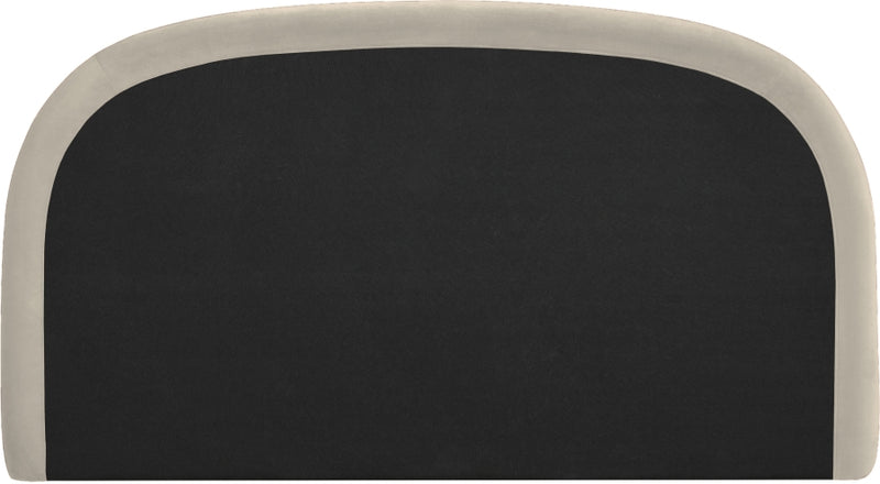 Celine Velvet Upholstered King Bed in Cream - CelineCream-K