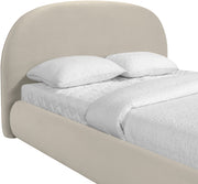 Celine Velvet Upholstered King Bed in Cream - CelineCream-K