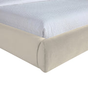Celine Velvet Upholstered King Bed in Cream - CelineCream-K