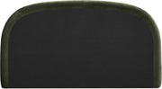 Celine Velvet Upholstered King Bed in Green - CelineGreen-K