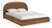 Celine Velvet Upholstered King Bed in Saddle - CelineSaddle-K