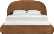 Celine Velvet Upholstered King Bed in Saddle - CelineSaddle-K