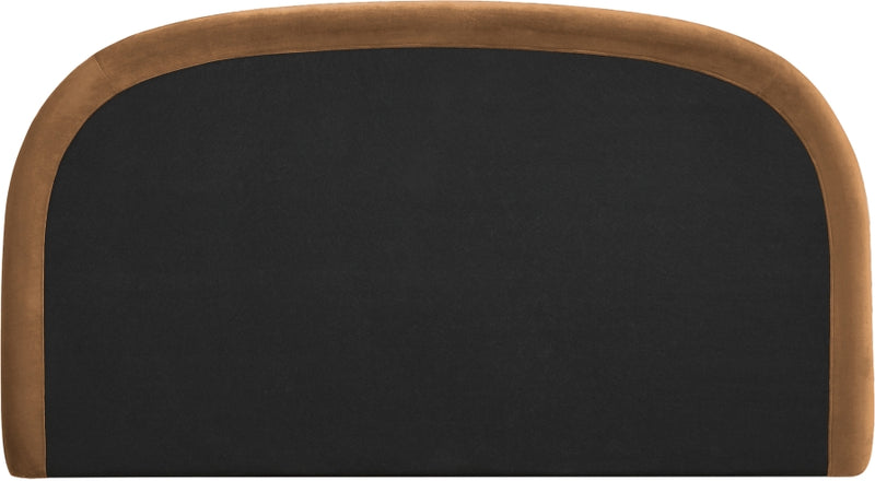 Celine Velvet Upholstered King Bed in Saddle - CelineSaddle-K