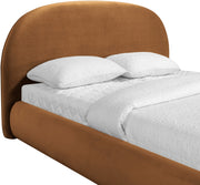 Celine Velvet Upholstered King Bed in Saddle - CelineSaddle-K