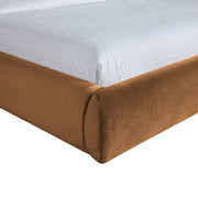 Celine Velvet Upholstered King Bed in Saddle - CelineSaddle-K