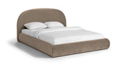 Celine Velvet Upholstered King Bed in Taupe - CelineTaupe-K