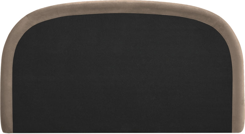 Celine Velvet Upholstered King Bed in Taupe - CelineTaupe-K
