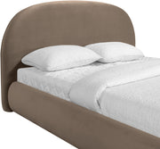 Celine Velvet Upholstered King Bed in Taupe - CelineTaupe-K