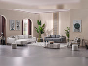 Cenova 3-pieces (Sofa & L Corner & Chair) Livingroom in Cream - Grey - 200-MAX-CEN-TED11-TED12-3L1