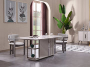 Cenova Diningroom (Consol With Mirror & Dining Table & 6 Dining Chair) - 200-MAX-CEN-DT-6-SET