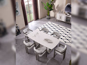 Cenova Diningroom (Consol With Mirror & Dining Table & 6 Dining Chair) - 200-MAX-CEN-DT-6-SET