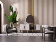 Cenova Diningroom (Consol With Mirror & Dining Table & 6 Dining Chair) - 200-MAX-CEN-DT-6-SET