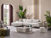 Cenova L Sectional Sofa in Cream - 200-MAX-CEN-TED12-L