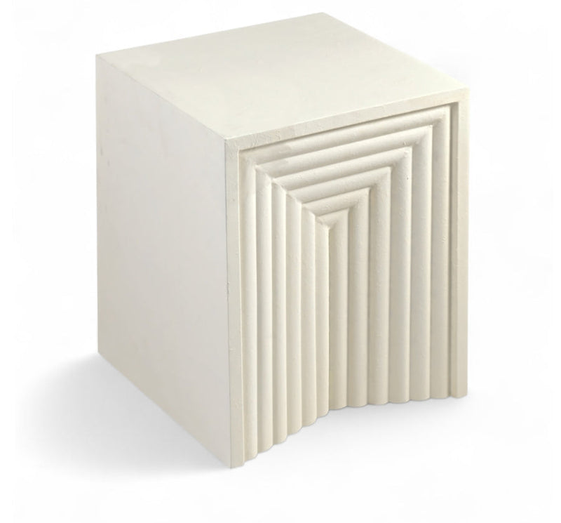 Centennial Iron End Table in Cream - 99047Cream-ET
