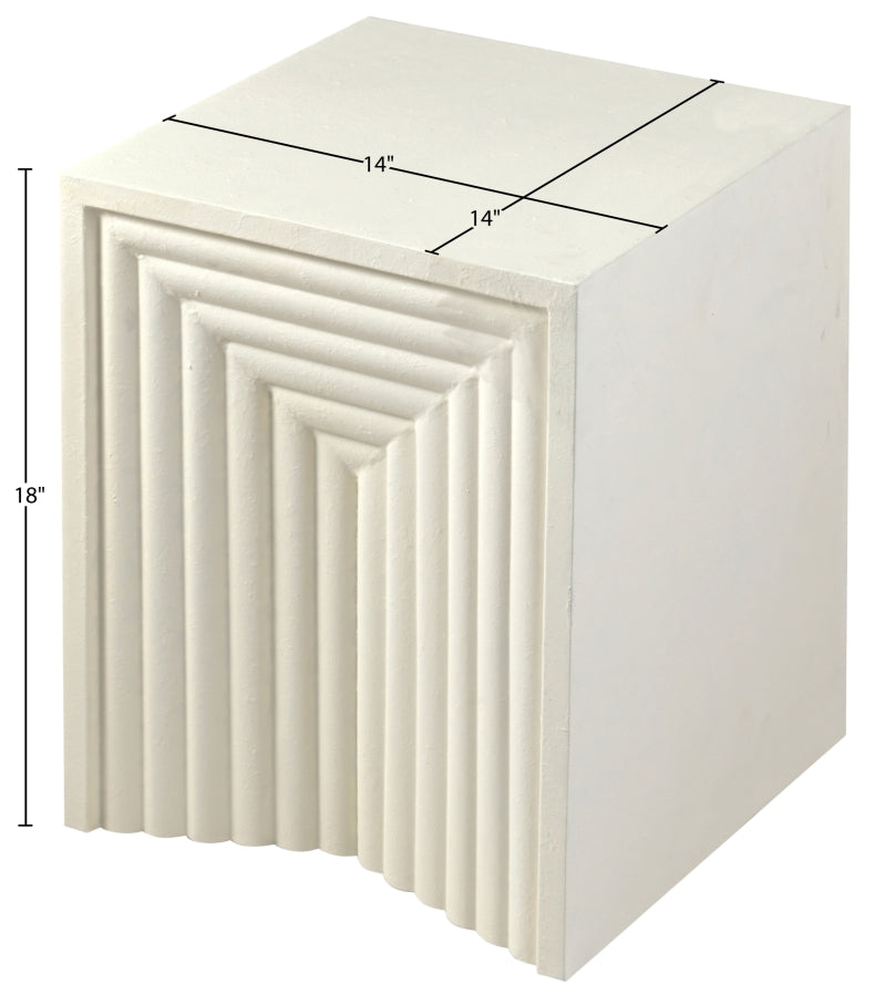 Centennial Iron End Table in Cream - 99047Cream-ET